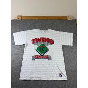 Vintage Minnesota Twins Kenosha Logo 7 T Shirt Size Large 90s